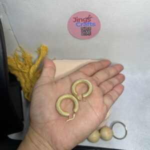 Popcorn hoop earrings 3.73g